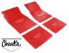 Floor Mats Rubber 1968-72 Chevelle Bright Red